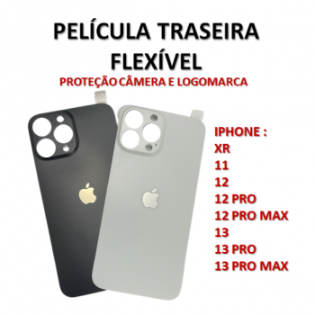 PELÍCULA TRASEIRA PROTEÇÃO CÂMERA COM LOGOMARCA