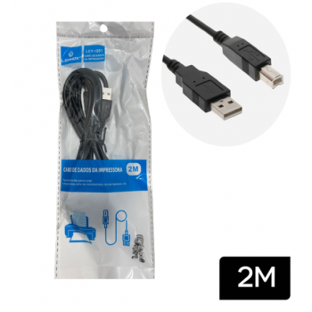 CABO USB PARA IMPRESSORA 2 METROS LEY-1551 LEHMOX