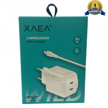 CARREGADOR IPHONE 2 USB 4.4A WILD MOD06 XAEA