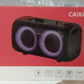 CAIXA DE SOM BLUETOOTH PORTÁTIL 120W COM MICROFONE TOMATE MTS 1005