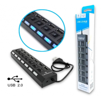 HUB USB 7 PORTAS 2.0 LEY-02 LEHMOX