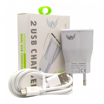 CARREGADOR V8 5.1A 2USB CABO SOLTO AL-9059 V8 ALTOMEX