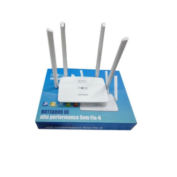 ROTEADOR WI-FI 4 ANTENAS 10/100 ROU-6011 INOVA