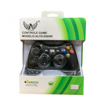 MANETE SEM FIO VIDEO GAME XBOX 360 LINHA 1 ALTO-6560W ALTOMEX
