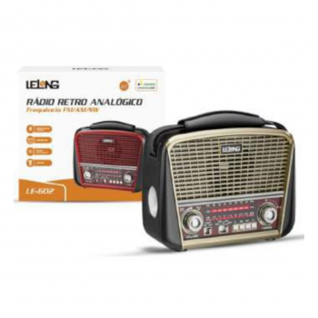 RÁDIO RÊTRO ANALÓGICO AM|FM LE-602 LELONG