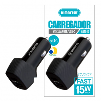BASE VEICULAR PD-USBC X USB 5.0A 15W CV207 KIMASTER