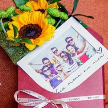 ENVELOPE COM GIRASSOL E PORTA RETRATO