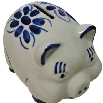 Cofrinho Porquinho de Porcelana