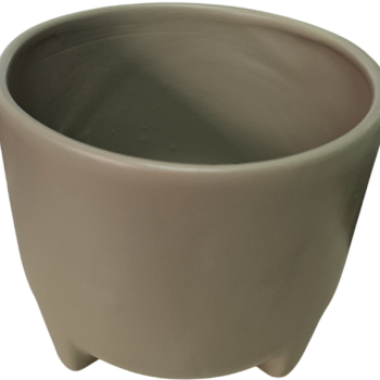 Cachepot de Cerâmica Pezinho Cimento Matte