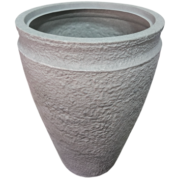 Vaso Cone Stone Polietileno Nº2 Branco Carrara