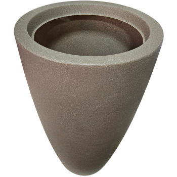 Vaso Cone Milão Jateado Polietileno Nº1 Calcário