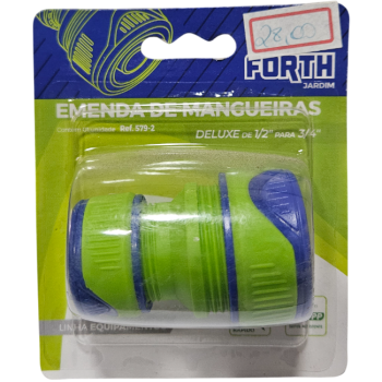Emenda Mangueira Deluxe 1/2 p/ 3/4 Plástica