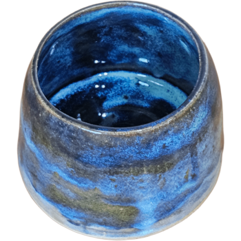 Vaso de Cerâmica Azul Pequeno