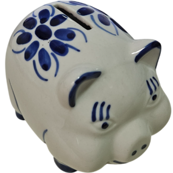 Cofrinho Porquinho de Porcelana