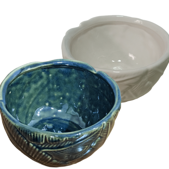 Cachepot de Cerâmica Ikebana Folha M