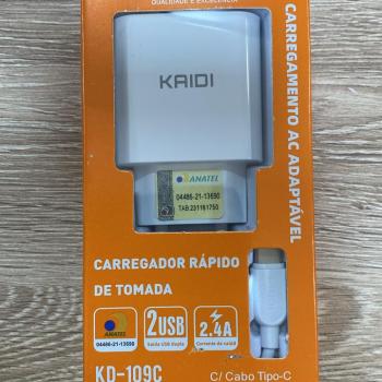 CARREGADOR KAIDI TIPO-C 109C