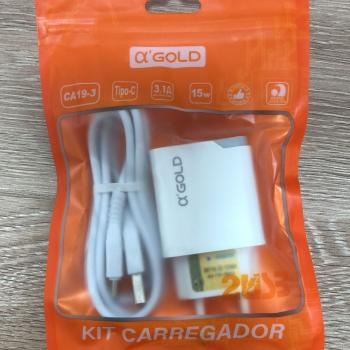 CARREGADOR A´GOLD TIPO-C CA19-3