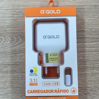 CARREGADOR RÁPIDO 3.1A A´GOLD CA09-1V8