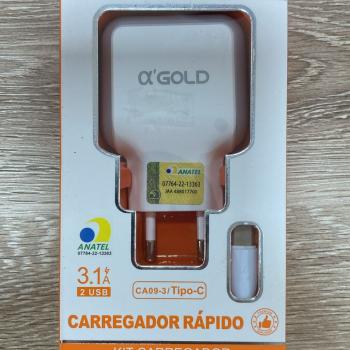 CARREGADOR A´GOLD TIPO-C CA09-3