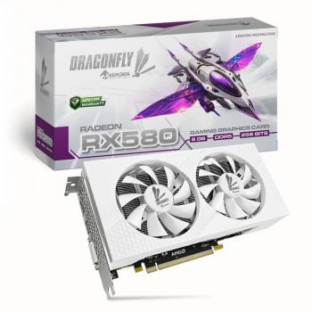 PLACA DE VÍDEO 8GB DRAGONFLY RX580 GAMING ( KDRX580-8GD5W/256B ) DDR5 256BITS / BRANCA - KEEPDATA