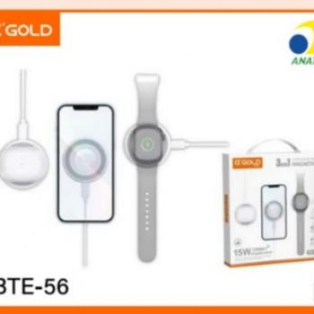 CARREGADOR INDUTIVO MAGNÉTICO 15W / 3 EM 1 ( MOD : BTE-56 ) - AGOLD