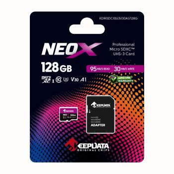 CARTAO DE MEMORIA MICRO SDHC 128GB NEOx C10 ( KDMSDC10U3V30A1/128G ) 95MB/s 30MB/s - KEEPDATA