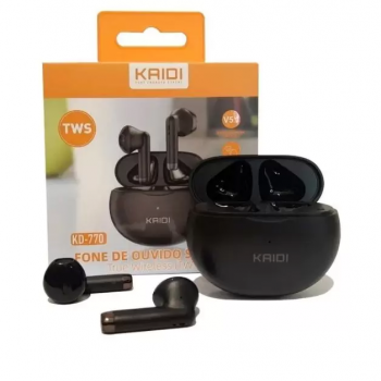 FONE DE OUVIDO BLUETOOTH 5.1 TWS ( KD-770 ) PRETO - KAIDI