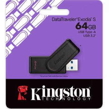 PEN DRIVE 64GB ( DATATRAVELER EXODIA - USB 3.2 / DTXS/64GB ) - KINGSTON