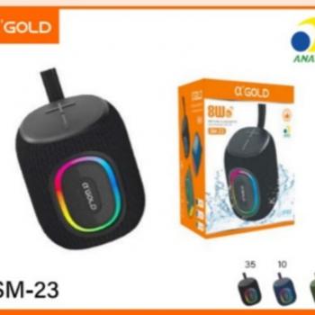 MINI CAIXA DE SOM BLUETOOTH IPX6 ( MOD : SM-23 ) PRETO - AGOLD