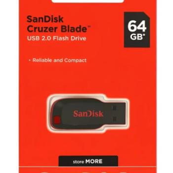 PEN DRIVE 64GB ( CRUZER BLADE Z50 USB 2.0 / SDCZ50-064G-B35 ) - SANDISK