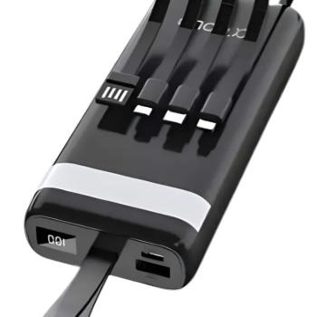 CARREGADOR PORTÁTIL 20.000 MAH ( BTE-05 ) LANTERNA / 4 SAÍDAS - AGOLD