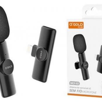 MICROFONE LAPELA S/FIO ( MCF-02 ) LIGHTNING - AGOLD