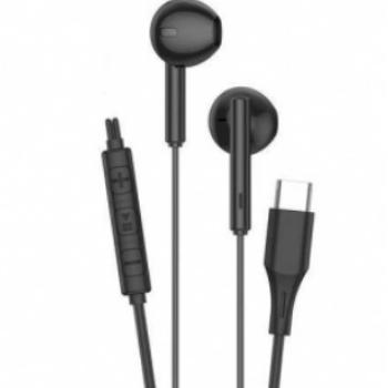 FONE DE OUVIDO INTRA-AURICULAR / CABO TIPO C ( KD726 ) PRETO - KAIDI