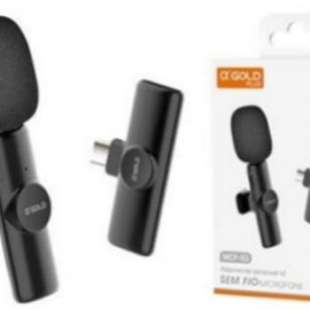 MICROFONE LAPELA S/FIO ( MCF-03 ) TIPO C - AGOLD