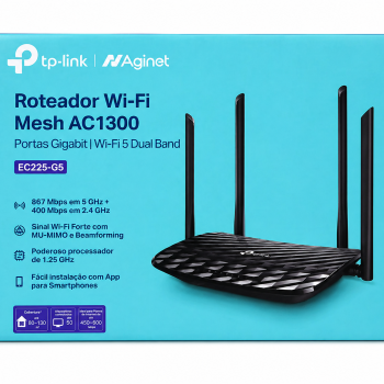 ROTEADOR WIRELESS DUAL BAND AC1300 - 4 ANTENAS ( EC225-G5 ) 867MBPS - TP LINK