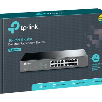 SWITCH 16 PORTAS ( TL-SG1016D ) 10/100/1000 - TP LINK