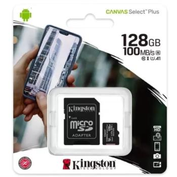 CARTAO DE MEMORIA MICRO SD 128GB CANVAS SELECT PLUS ( C10 / SDCS2/128GB ) 100MB/S - KINGSTON