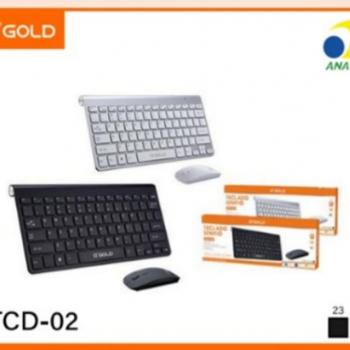 KIT TECLADO / MOUSE - SEM FIO ( TCD-02 ) PRATA - AGOLD