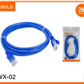 CABO DE REDE CONECTOR RJ-45 ( MOD : WX-02 ) 2 METROS - AGOLD
