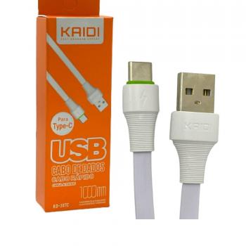 CABO DE DADOS & CARGA 2.4A / USB / 1M / TIPO C ( KD-307C ) - KAIDI