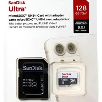 CARTAO DE MEMORIA MICRO SD 128GB ULTRA ( C10 / SDSQUNR-128G-GN3MA ) 100MB/s - SANDISK