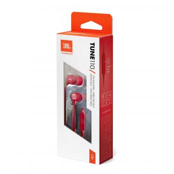 FONE DE OUVIDO INTRA-AURICULAR ( T110 ) VERMELHO - JBL