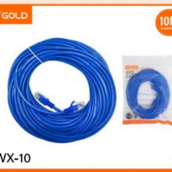 CABO DE REDE CONECTOR RJ-45 ( MOD : WX-10 ) 10 METROS - AGOLD