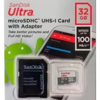 CARTAO DE MEMORIA MICRO SD 32GB ULTRA ( C10 / SDSQUNR-032G-GN3MA ) 100MB/s - SANDISK