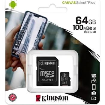 CARTAO DE MEMORIA MICRO SD 64GB ( C10 / SDCS2/64GB ) 100MB/S - KINGSTON