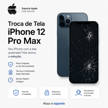 Troca de Tela iPhone 12 Pro Max