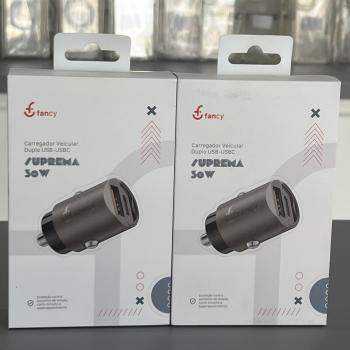 Carregador Veicular Turbo 2IN USBC / USB