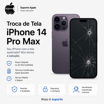 Troca de Tela iPhone 14 Pro Max
