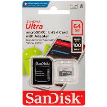 CARTÃO DE MEMÓRIA SANDISK ULTRA 64GB