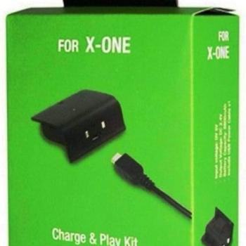 KIT CARREGADOR BATERIA E CABO PARA CONTROLE XBOX ONE KNUP KP-5126B+